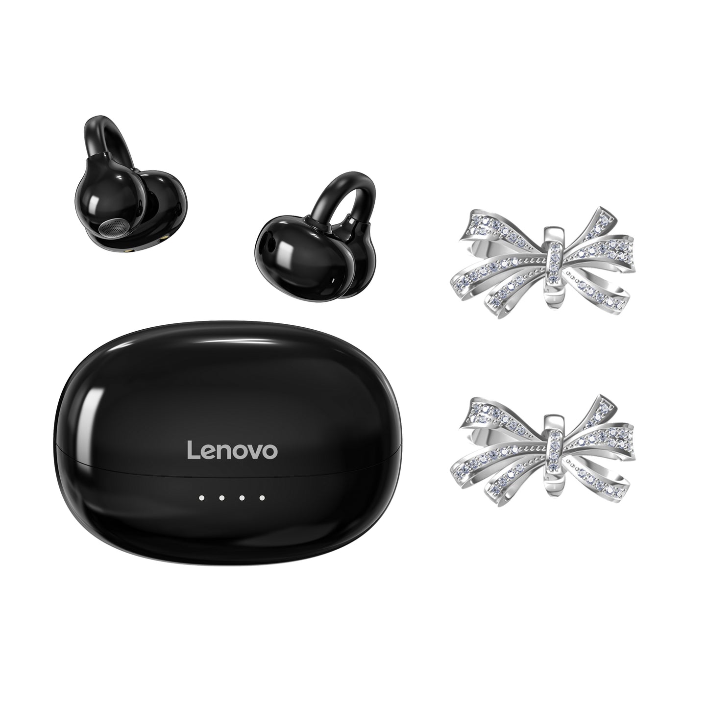 Lenovo lenovo k06 ослепительные разноцветные серьги-бабочки тип зажима для уха шумоподавление при звонках обновленный bluetooth 5.4 спортивные игры игровой кинотеатр imax уровень качества звука студенческая вечеринка высокая стоимость apple huawei xiaomi