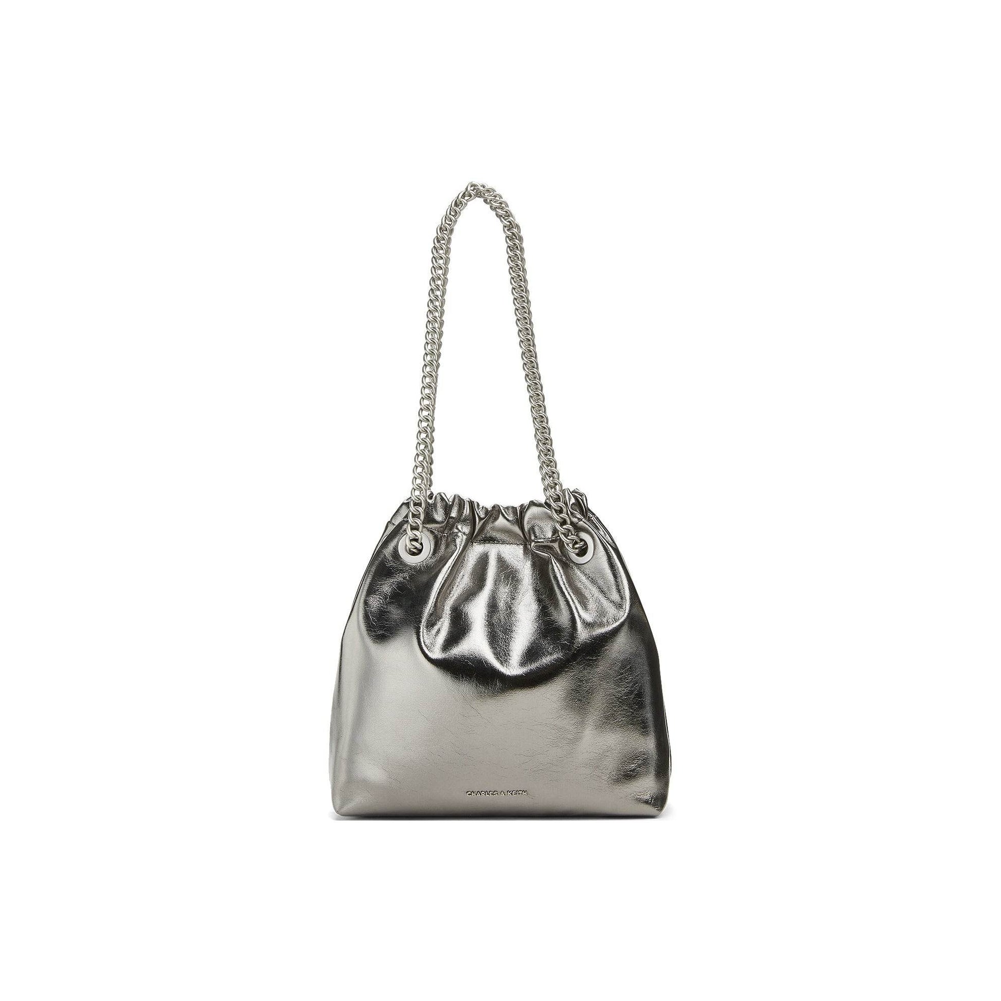 Сумка женская Charles&Keith Ck Drawstring Chain Mother Pu Bucket - Boxette Shop