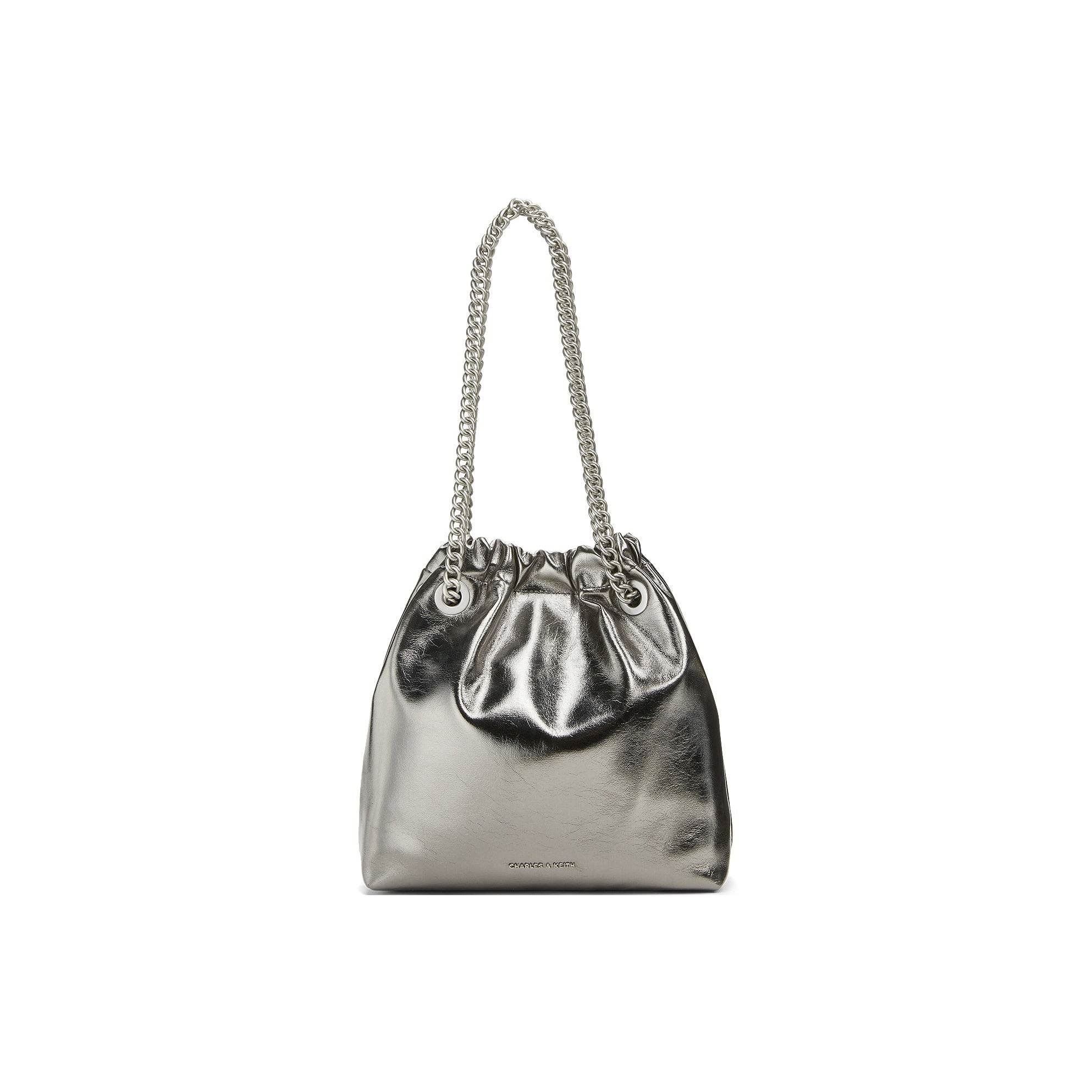 Сумка женская Charles&Keith Ck Drawstring Chain Mother Pu Bucket - Boxette Shop