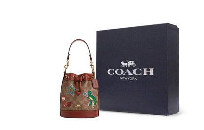 Сумка женская Coach Dempsey 14 Drawstring Closure Coated Canvas - Boxette Shop