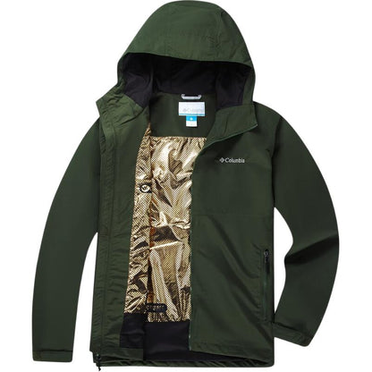 Columbia columbia casual outdoor omni-gold dot thermal reflective technology hooded warm zip sports travel hiking long sleeve jacket men's