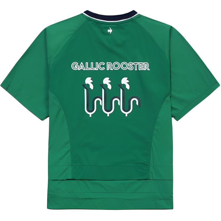 Le Coq Sportif ayollar uchun bosilgan ekipaj bo'yinli qisqa yengli futbolka