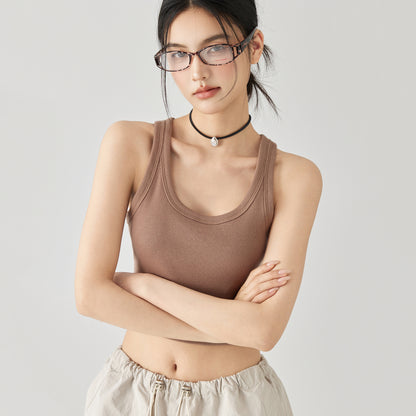 Golfkross asosiy qismi bir tekis tashqi kiyim yengsiz kamzulga qisqa qism shirin salqin shamol achchiq qiz ip ichida yuqori jilet ayol