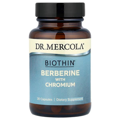 БАД Dr. Mercola, Biothin, берберин с хромом, 30 капсул
