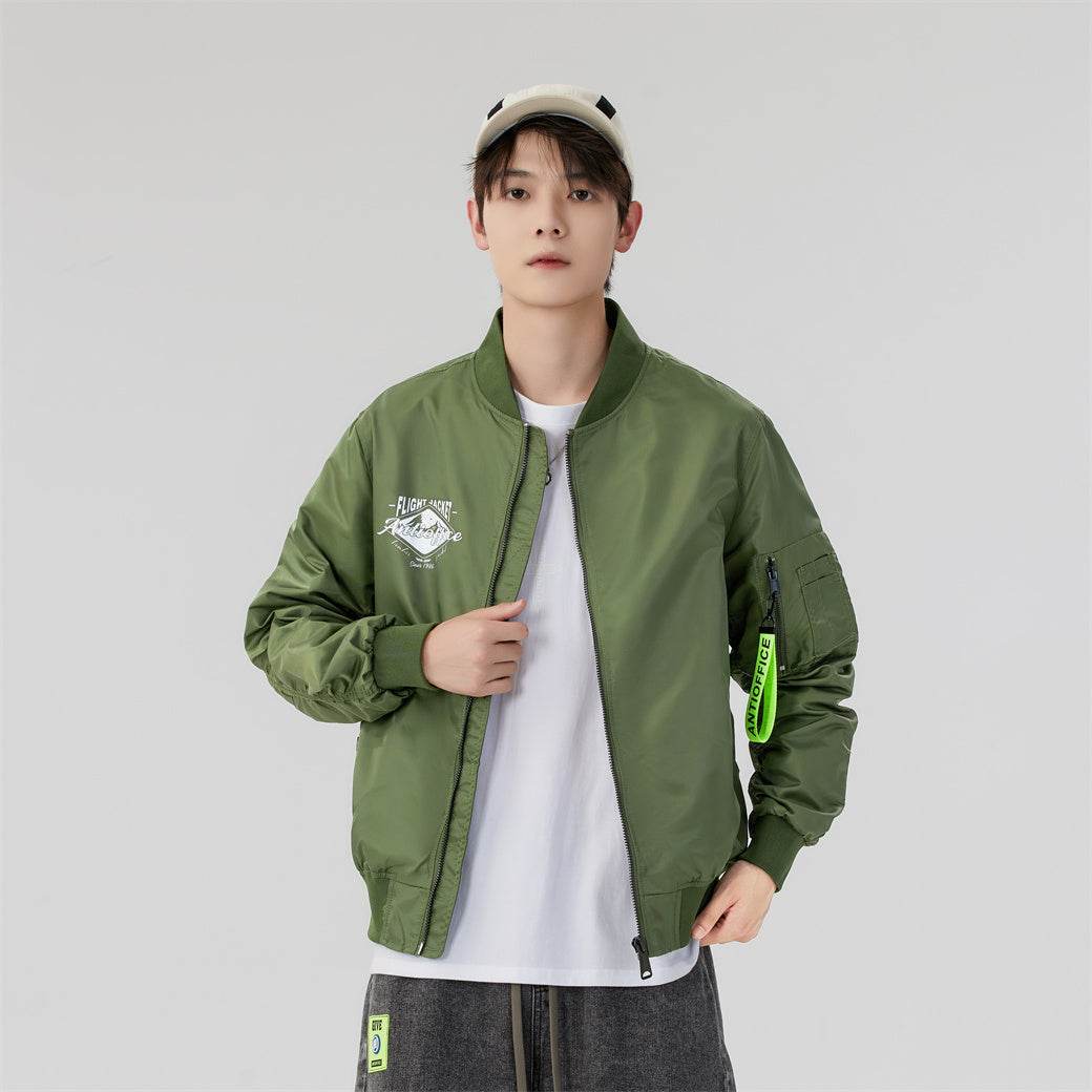 Антиофис гонконг стиль куртка с свободными широкими ногами джинсы повседневная работа поездка костюм городской новый молодежный простой и удобный с хорошим набором одежды осень и зима мужские модели - Boxette Shop