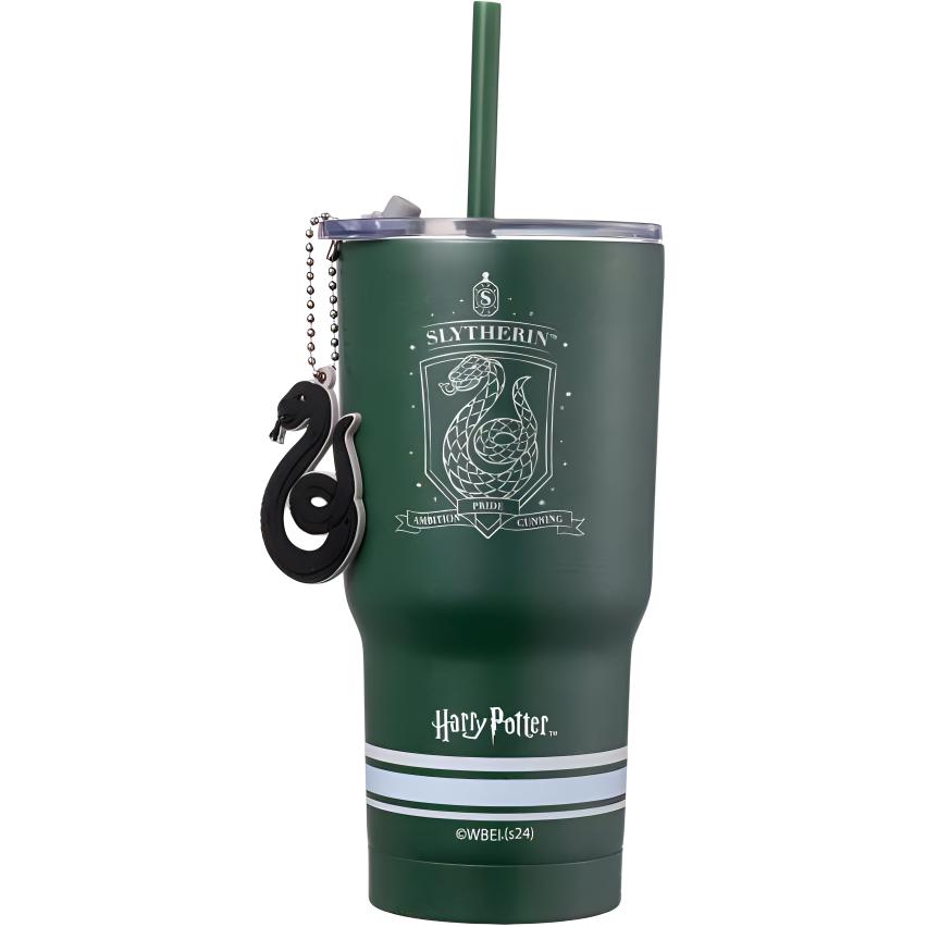 Minty x harry potter совместный бренд harry potter collection college pendant stainless steel straw mug slytherin green 580ml