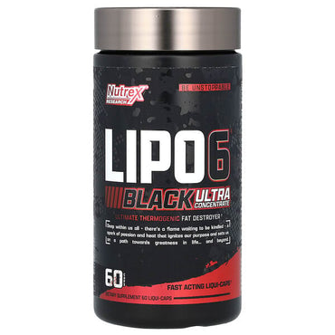 БАД Nutrex Research LIPO-6 Black, ультраконцентрат, 60 капсул