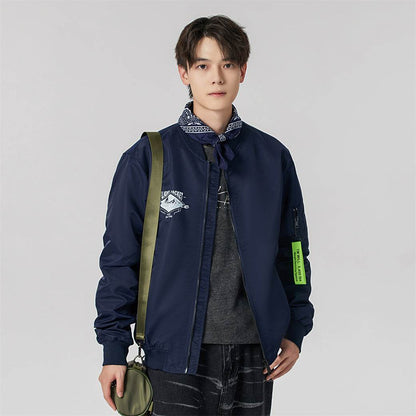 Антиофис гонконг стиль куртка с свободными широкими ногами джинсы повседневная работа поездка костюм городской новый молодежный простой и удобный с хорошим набором одежды осень и зима мужские модели - Boxette Shop