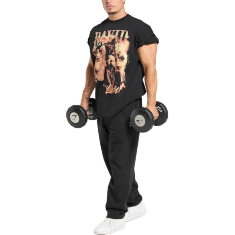 Gymshark David Bootleg erkaklar futbolkasi