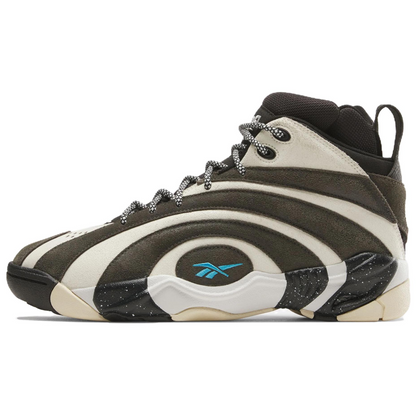 Reebok Shaqnosis Fashion Comfort High Top Retro Basketbol poyabzali erkaklar qora va oq
