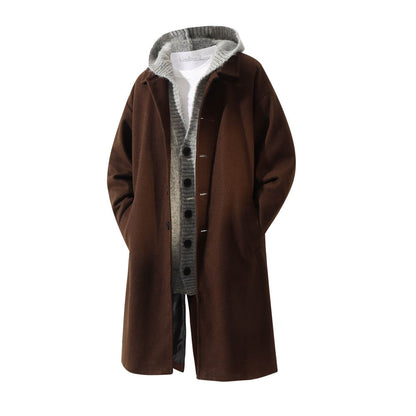 Livingtown Korean laguid retro high street style bir tekis rangli tasodifiy ko'p qirrali asosiy tomchi yelka uzun qismida mirador bo'sh qulay temperament eski pul shamol katta cho'ntaklar issiq palto Britaniya keksa his trench palto