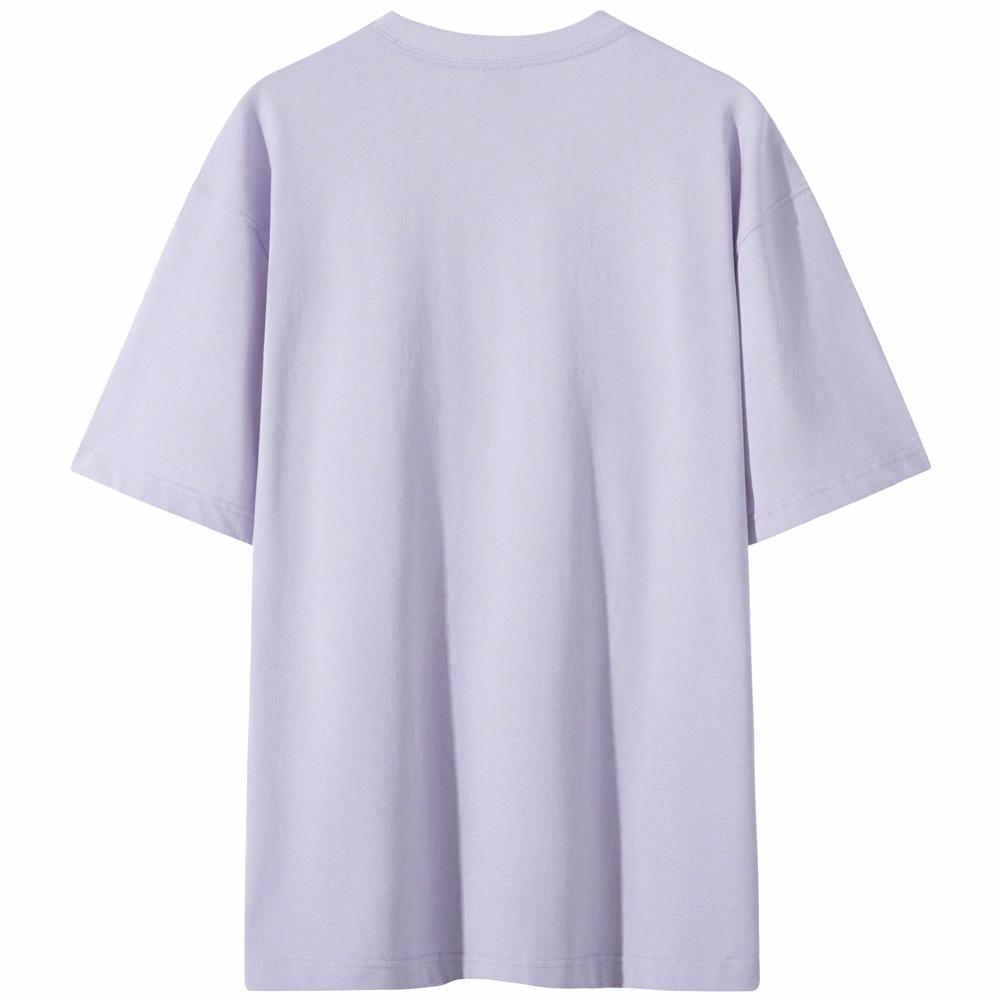 Lilbetter harfi logotipi bosma paxta amerikalik kundalik toza kiyimli dumaloq bo'yinli yarim yengli bo'shashgan juftlik qisqa yengli futbolka modelli erkaklar va ayollar