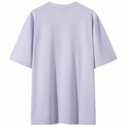 Lilbetter harfi logotipi bosma paxta amerikalik kundalik toza kiyimli dumaloq bo'yinli yarim yengli bo'shashgan juftlik qisqa yengli futbolka modelli erkaklar va ayollar