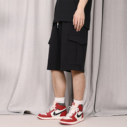 Vans sof rangli cho'ntak ochiq ish 5/10 tasodifiy trikotaj shortilar erkaklar qora