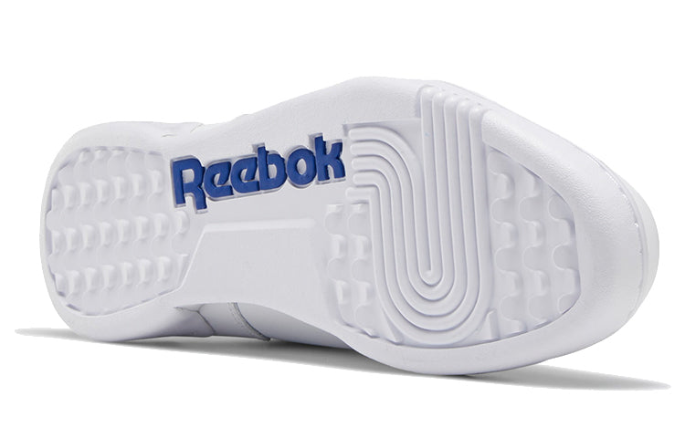 Reebok Workout Plus ko'k va oq rangdagi erkaklar va ayollar uchun oddiy past kesimli taxtalar
