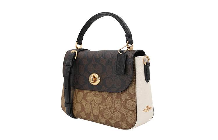 Сумка женская Coach Marlie 24 Patchwork Knob Flap Old - Boxette Shop