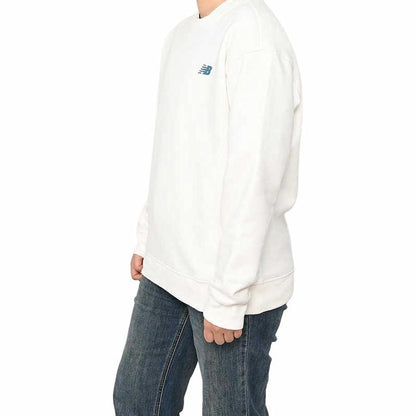 New Balance Letter Print Ekipaj bo'yinli erkaklar kozok fil suyagi