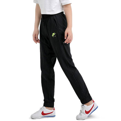 Женские черные брюки nike air athleisure woven trousers - Boxette Shop