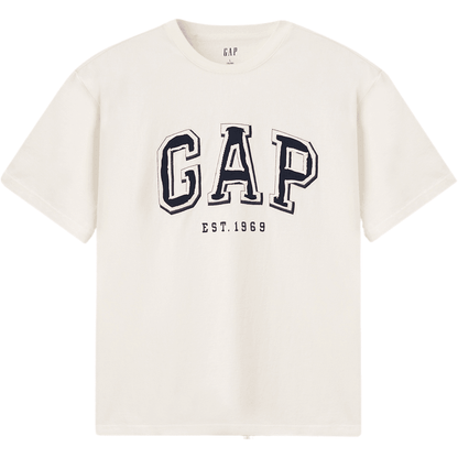 Gap крупные буквы логотипа классическая универсальная футболка с коротким рукавом мужчины и женщины - Boxette Shop