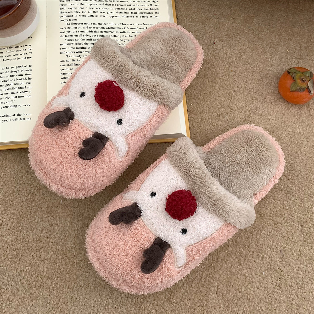 Тапочки Рождественские плюшевые