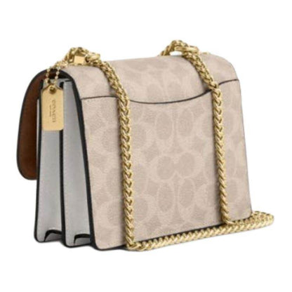 Сумка женская Coach Klare 17 Metallic Logo Coated Canvas - Boxette Shop