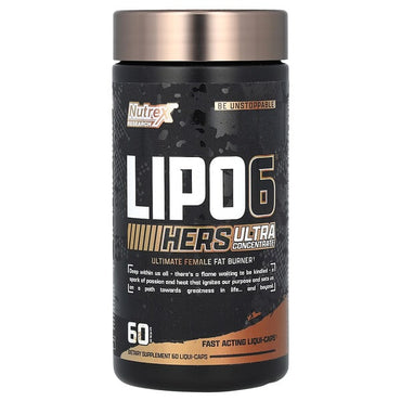 БАД Nutrex Research, LIPO-6 Black для женщин, ультраконцентрат, 60 капсул