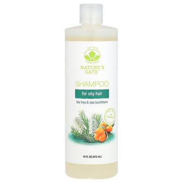 Шампунь для жирных волос Mild By Nature, Nature's Gate, с чайным деревом и облепихой, 473 мл - Boxette Shop