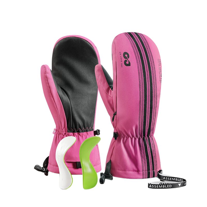 Golovejoy длинные и короткие пушистые тонкие тепла хранения блокировки температуры влаги мягкие дышащие лыжные перчатки водонепроницаемый палец перчатки