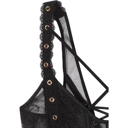 Victoria's secret victoria's secret solid colour comfort mesh patchwork shapewear women's black - Boxette Shop