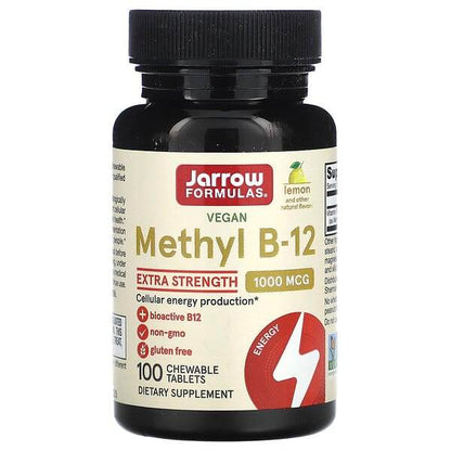 БАД Jarrow Formulas, метил B12, лимон, 1000 мкг, 100 жевательных пастилок - Boxette Shop