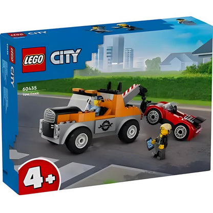 Конструктор LEGO "Прицеп спасателей на дороге со спортивным автомобилем" (60435)