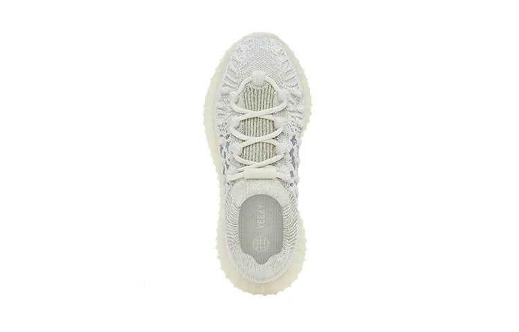 Adidas originals yeezy boost 350 v2 cmpct "slate bone" универсальные и удобные спортивные казуальные туфли на низком ходу белый серый средний маленькие дети