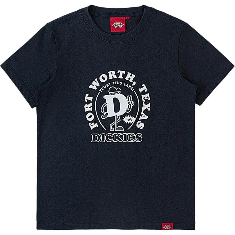 Футболка женская Dickies Letter Print Cartoon Pattern Round Neck - Boxette Shop