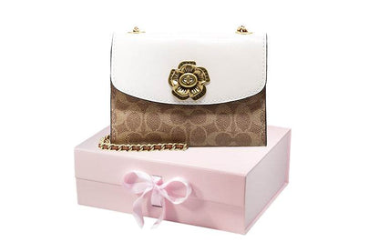 Сумка женская Coach Parker 18 Camellia Chain Coated Canvas - Boxette Shop