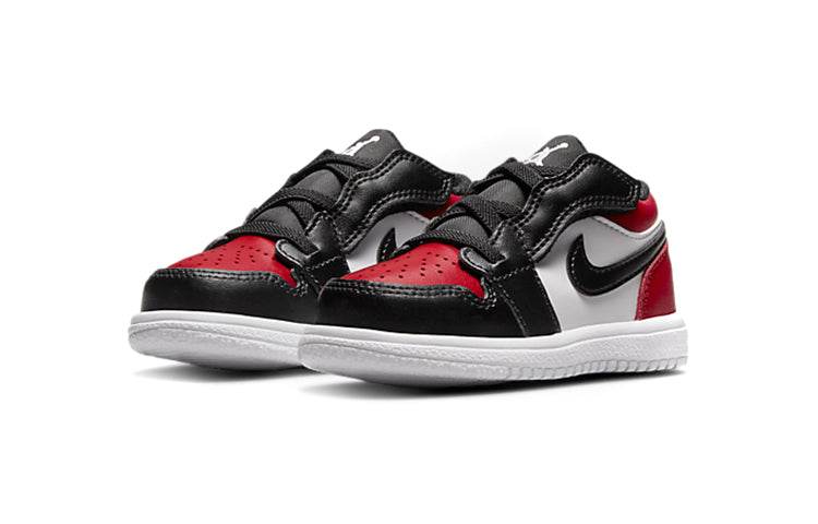 Кроссовки детские Air Jordan 1 Low Top Retro Black Red Toe - Boxette Shop