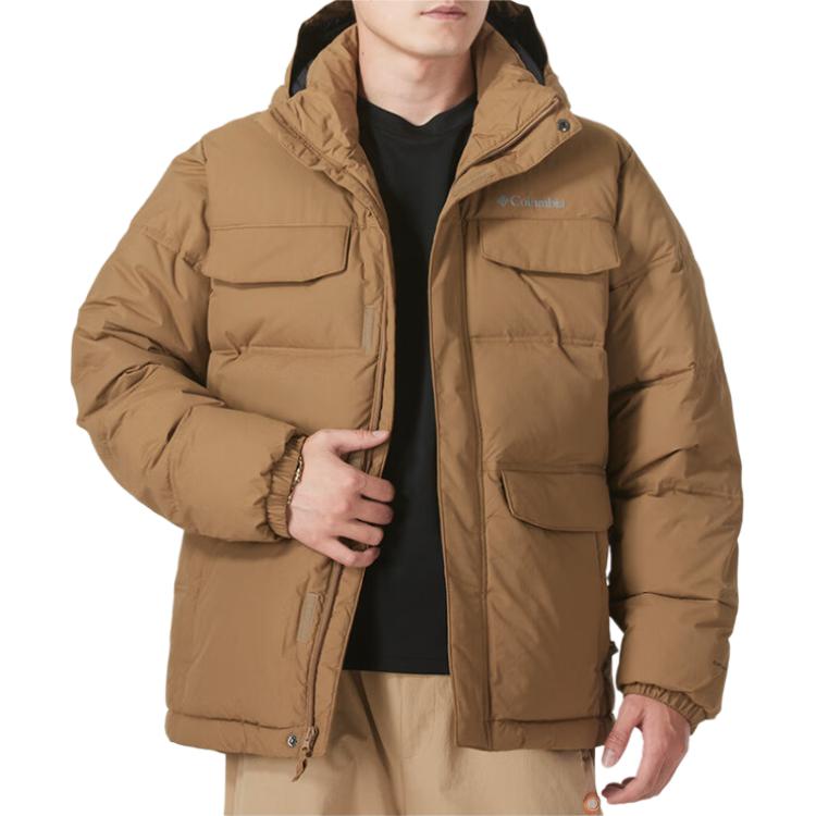 Columbia columbia landroameromni-heat открытый теплый ветрозащитный капюшон рабочая одежда хлопок куртка мужская коричневый