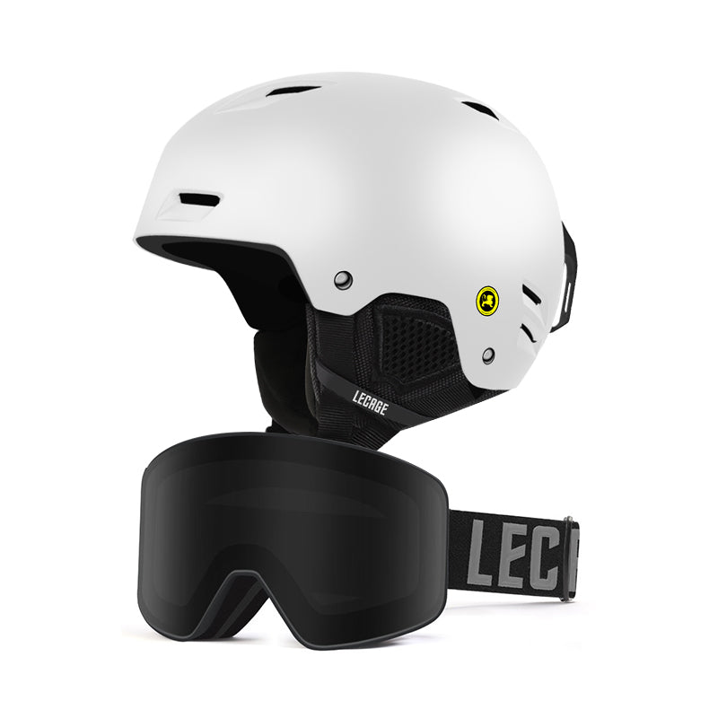 Горнолыжный шлем и очки Lecage