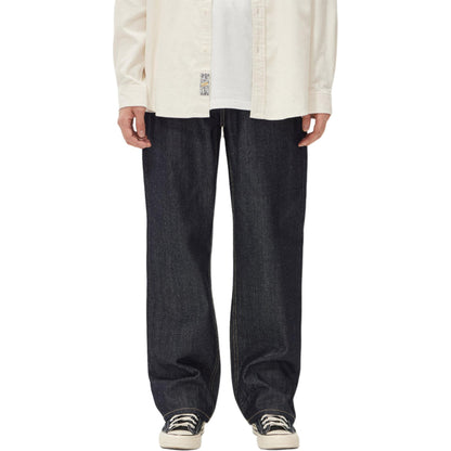 Li past bo'yli fermuarli erkin erkin erkaklar indigo shimlari