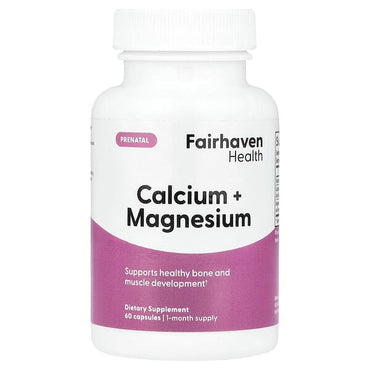БАД Fairhaven Health, для беременных, кальций и магний, 60 капсул