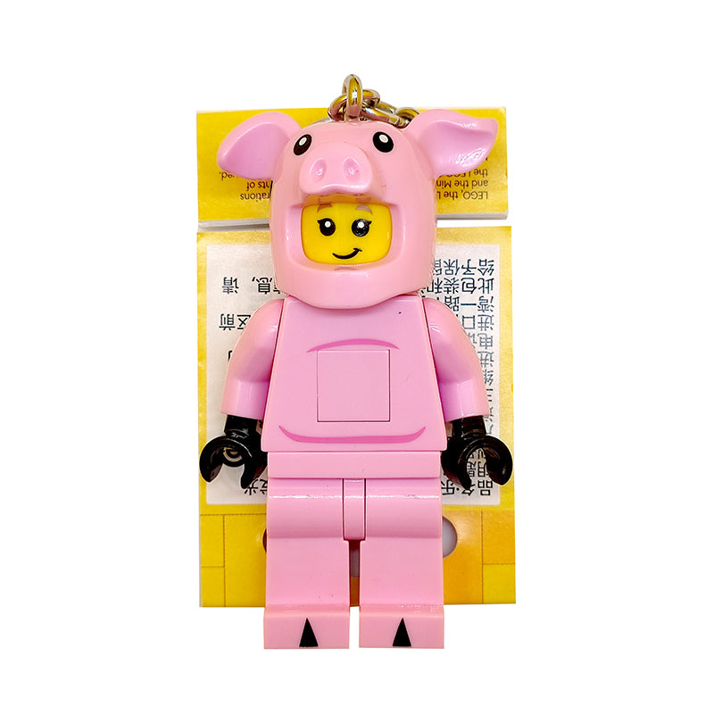 LEGO porlayotgan pushti cho'chqa kaliti (KE212H)