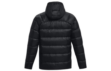 Under armour storm andromeda сплошной цвет athleisure капюшон теплый пуховик куртка мужская черный