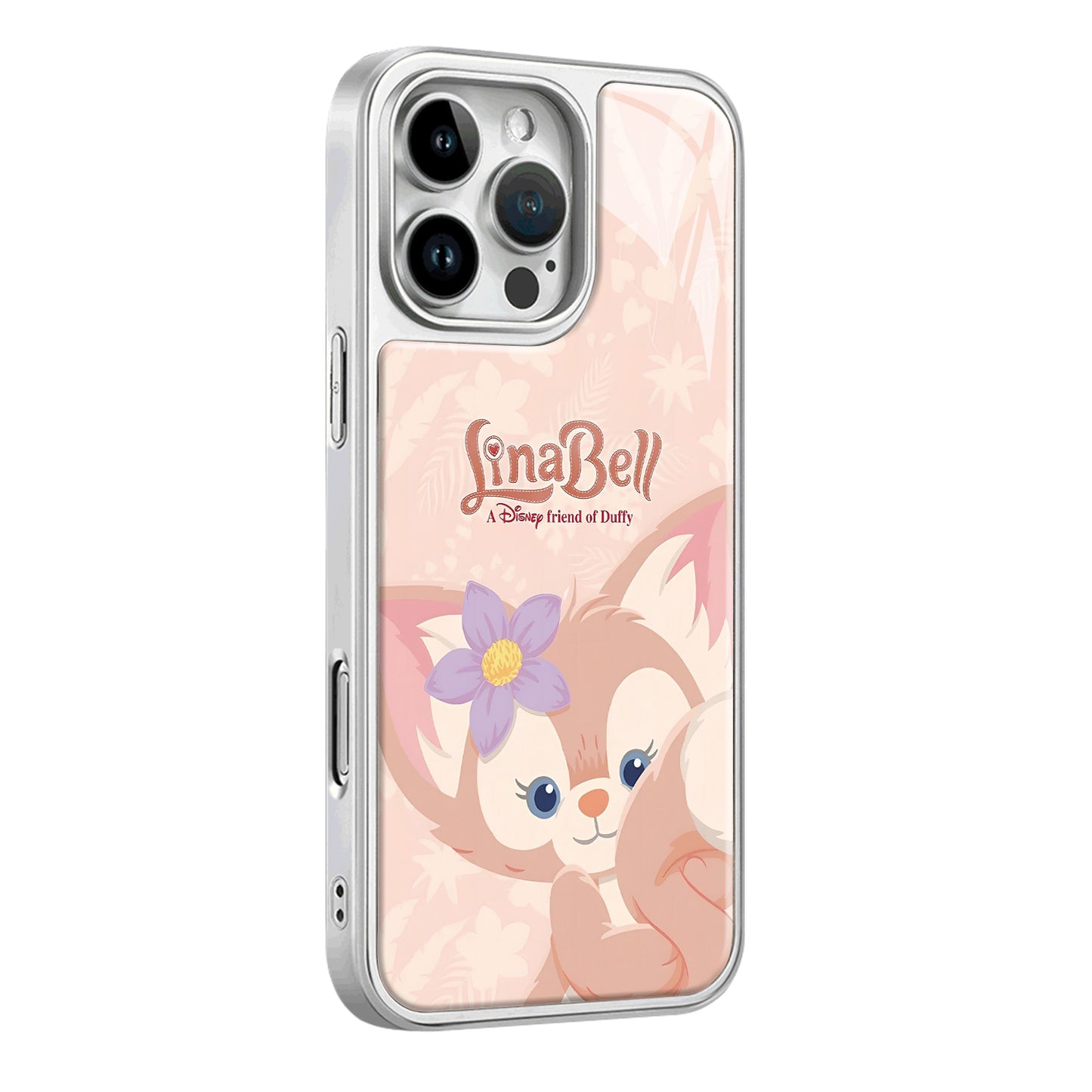 Disney ABS+PC materiali Yoqimli Daffy oilaviy yulduzi Lulu Ling Na Belle Premium karbonli tolali naqshli himoya sumkasi Apple/Apple 16ProMax/15/14Pro/Max/iPhone13/12/11 uchun shirin mobil telefon qopqog'i