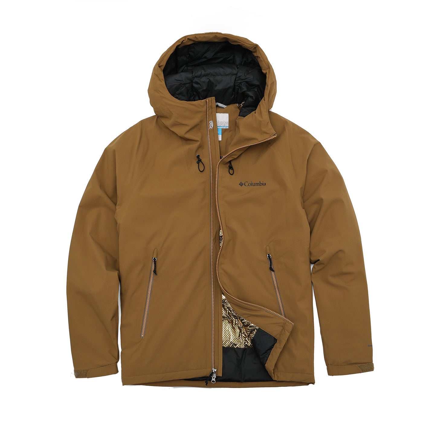 Columbia fw25 gold dot thermal warm waterproof windproof 700 puff hooded jacket down jacket men's