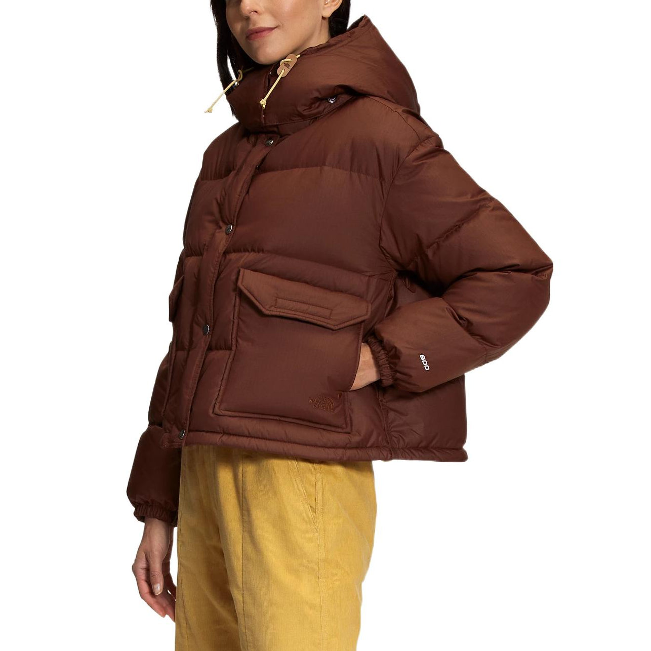 The north face the north face solid quilted hooded long sleeve down coat women's black oak