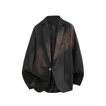 Anti-ofis trendining koreyscha versiyasi erkaklarning kichkina toplari chiroyli bo'sh Gonkong uslubidagi ko'ylagi erkaklar ko'p qirrali kundalik kostyumi engil hashamatli kostyum erkaklar modellari