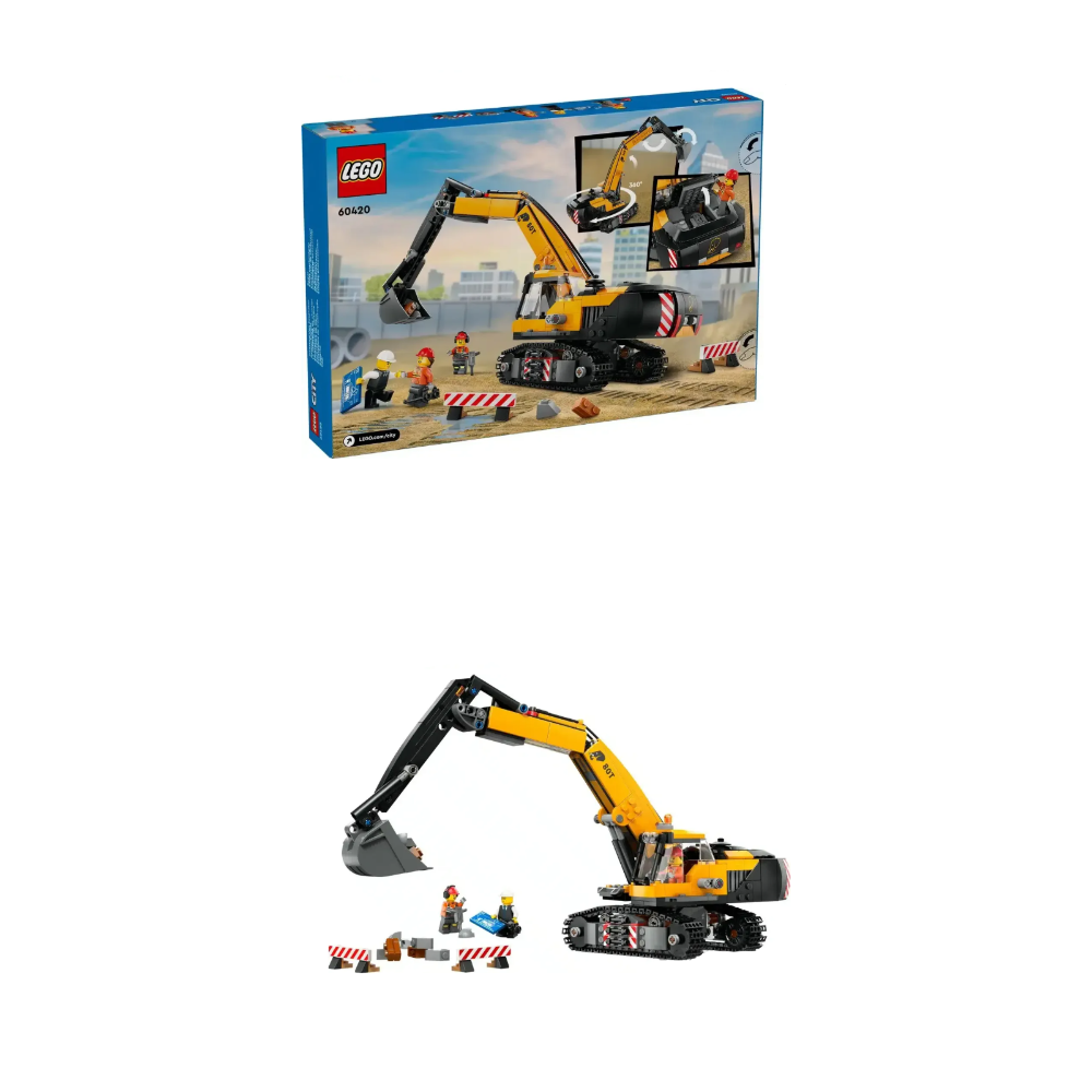 LEGO konstruktori "Sariq ekskavator" (60420)
