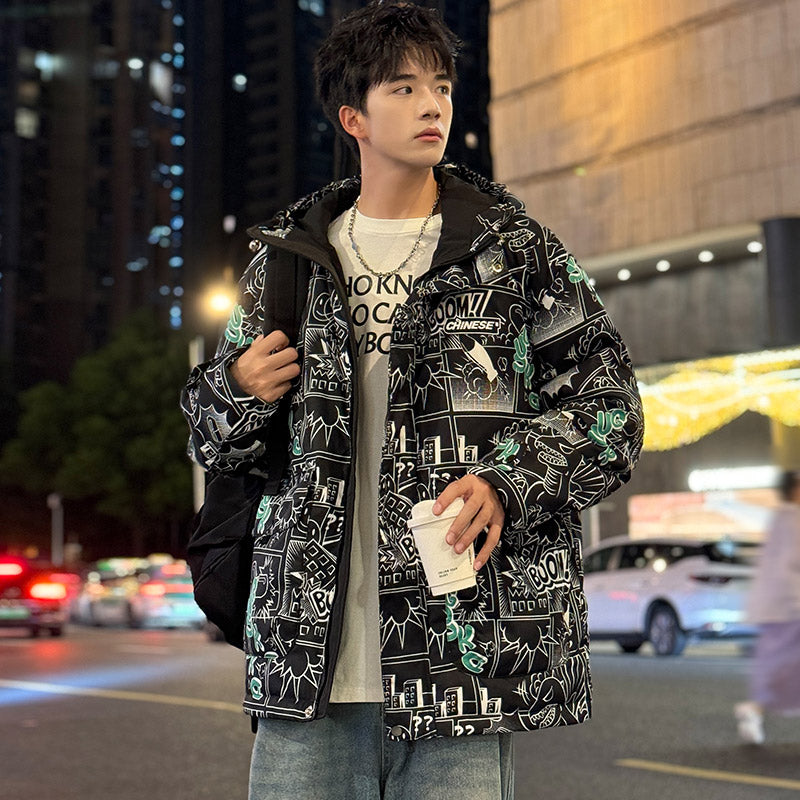 Пуховик мужской Fuerza Demon Print