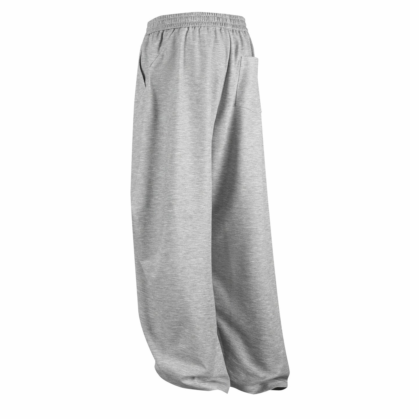 Paddy Julia sof rangdagi plili dekonstruksiyalangan birlashma keng oyoqli Amerika minimalist uslubidagi asosiy bo'lim bo'sh drape tasodifiy ko'p qirrali kundalik ishton erkaklar va ayollar bir xil uslubda