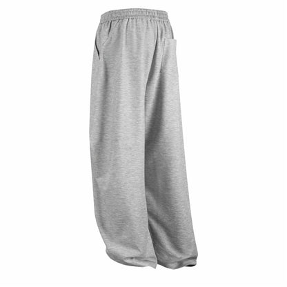 Paddy Julia sof rangdagi plili dekonstruksiyalangan birlashma keng oyoqli Amerika minimalist uslubidagi asosiy bo'lim bo'sh drape tasodifiy ko'p qirrali kundalik ishton erkaklar va ayollar bir xil uslubda