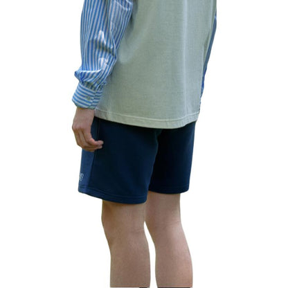 New Balans nb sport life bir rangli kichik logotipli to'rli trikotaj sport shortilari erkaklar ko'k